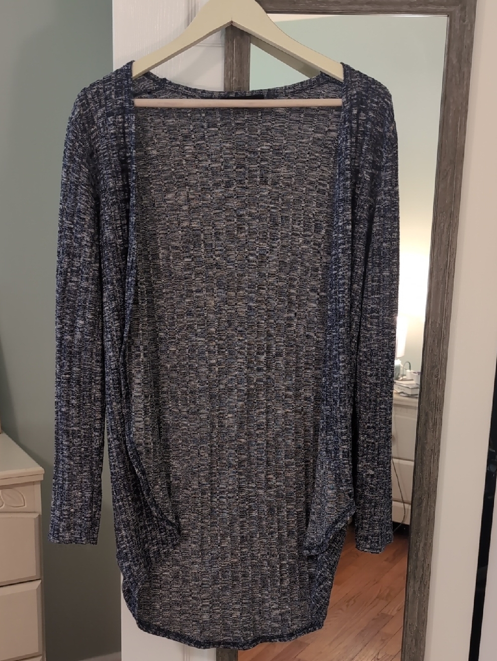 Atmosphere Marled Navy Open-Front Cardigan